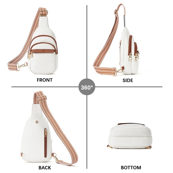 NWT BOSTANTEN Sling Bag Cross Body Bag Trendy Leather Crossbody Purse - Picture 4 of 12